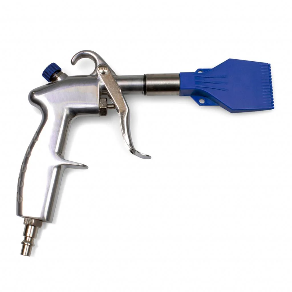 Pistolet air a Air comprime en aluminium PRO avec fente bleu 