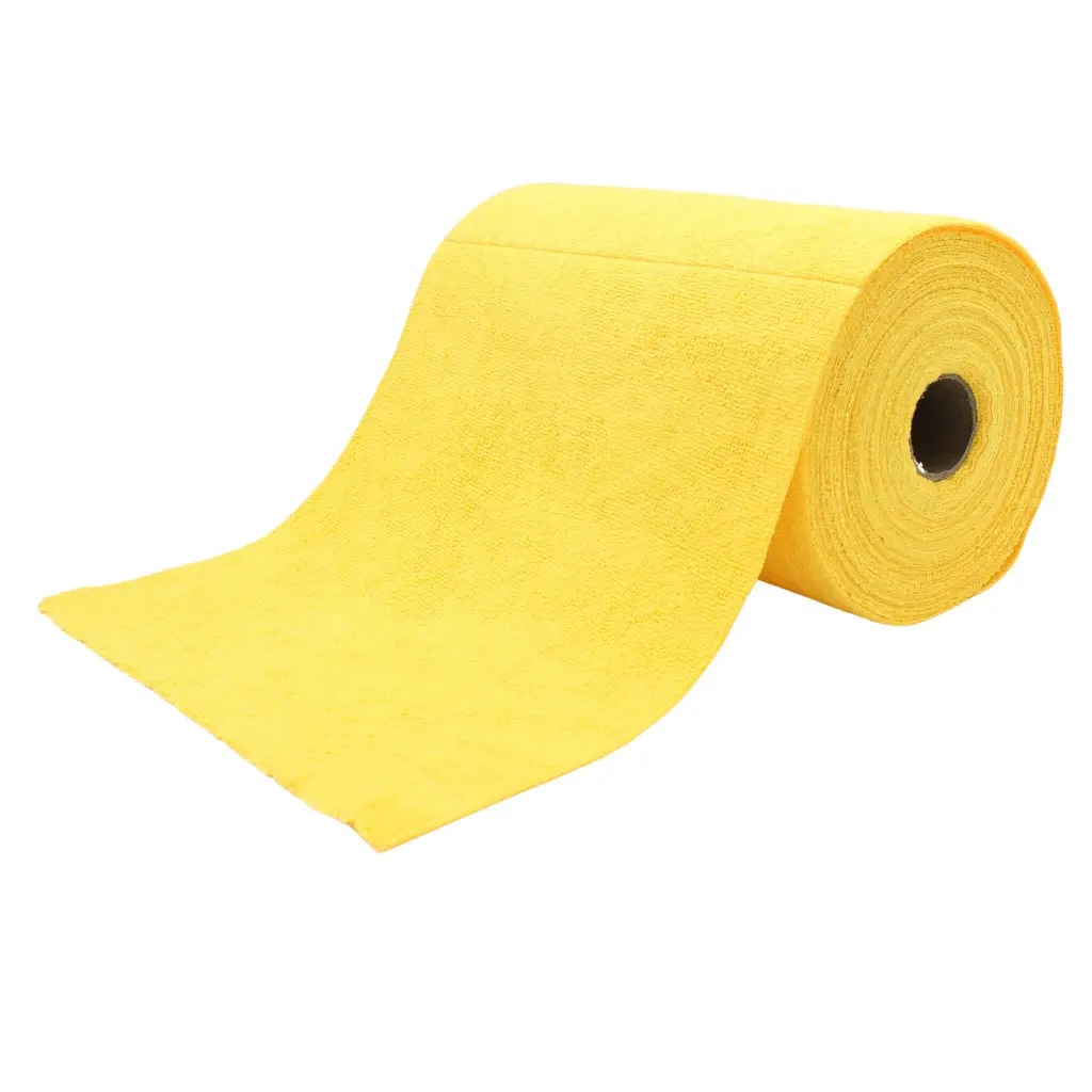 Chiffon microfibre en bobine prédécoupé 30x30cm 75pc Jaune