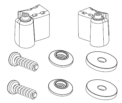 Kit support bavette suceur gris Numatic NUC244 