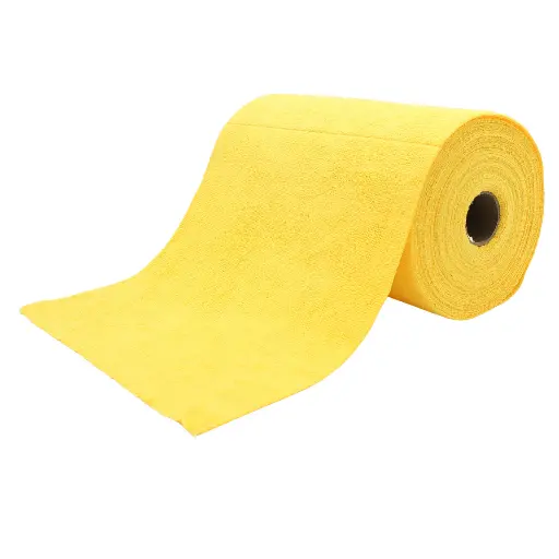 [256902001] Chiffon microfibre en bobine prédécoupé 30x30cm 75pc Jaune